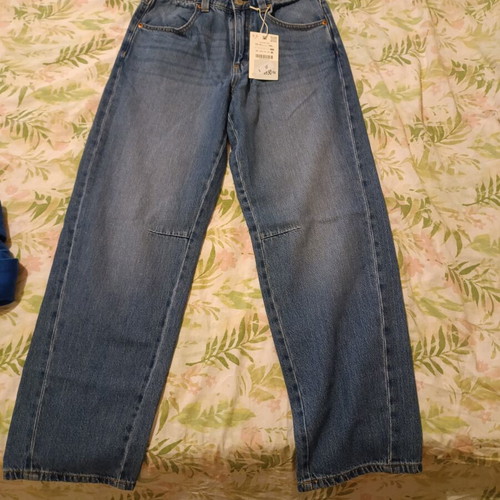 Zara Kids Baggy Jeans Unisex 13-14 Years 164 cm New Blue