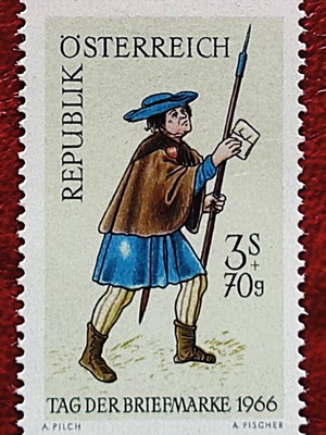 1966 (Αυστρία) Ημέρα Γραμματοσήμου σειρά 1 ασφράγιστου καινούργιου γραμματοσήμου