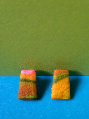 Handmade polymer clay earrings new with stainless steel stud