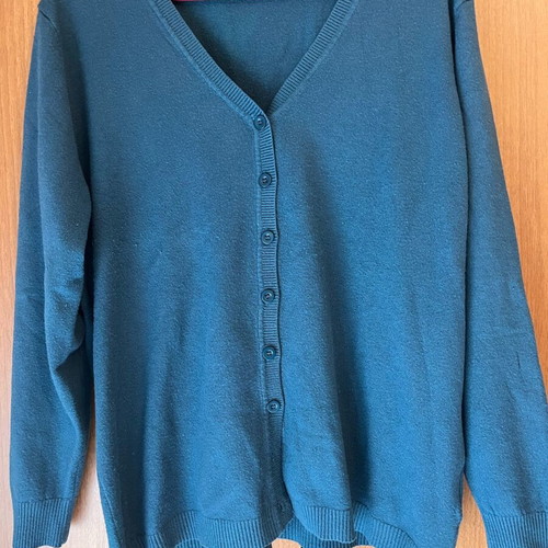 Cardigan petrol like new, size M/L, soft fabric