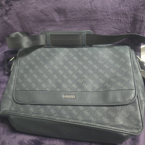 Guess leather bag new, blue, 47/32/15 cm