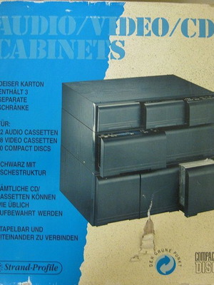 Ξύλινη θήκη cabinet για 42 audio cassettes, 18 video tape και 60 CD καινούργιο