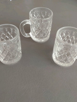 Rakompotira used with handle, small glasses for raki or tsipouro