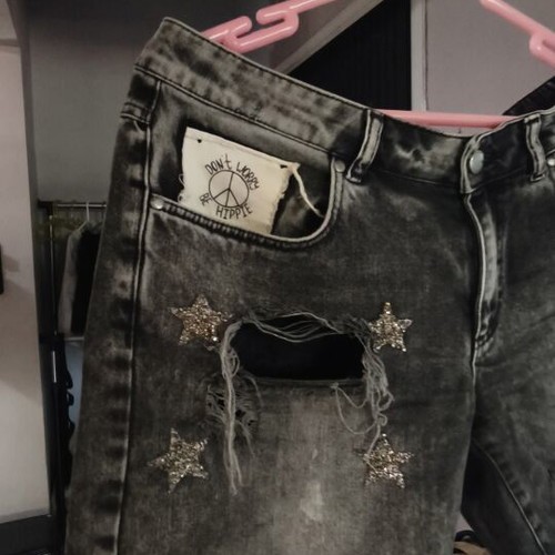 BSB denim bermuda shorts, black, size L