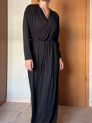 Long elegant dress like new, size L, black