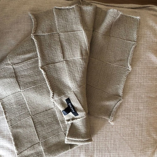 DKNY scarf used, beige with beautiful pattern