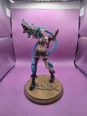 Αγαλματίδιο Jinx από League of Legends καινούργιο, 3D εκτυπωμένο ρητίνη