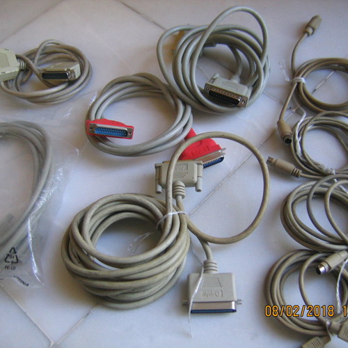 Computer power cords used in excellent condition, black and gray
