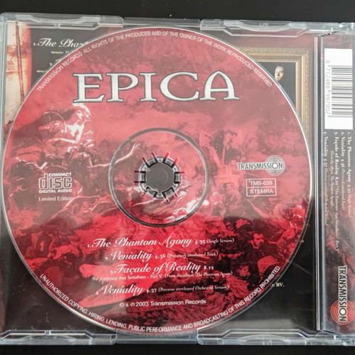 Epica The Phantom Agony Single like new, metal
