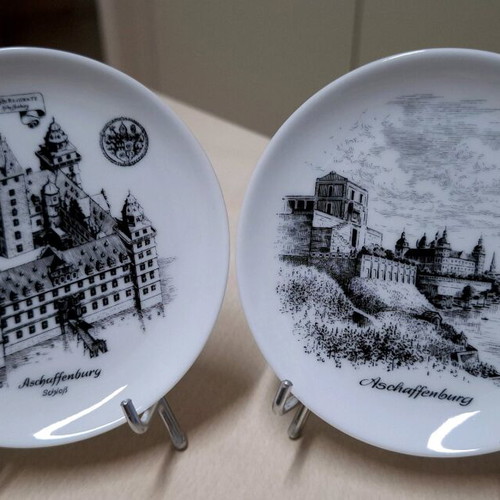 Vintage Kaiser porcelain coasters new, 10cm diameter