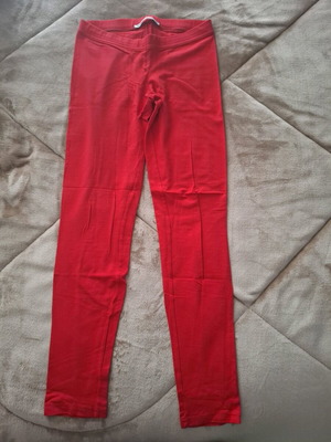 Red leggings like new, one size