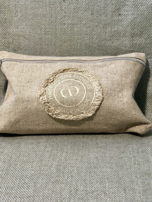 Dior linen toiletry bag with logo, like new