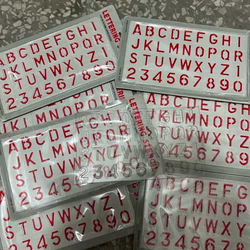 Stencils letter and number boards English, new, set of 4