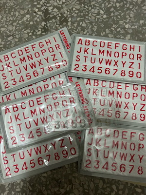 Stencils letter and number boards English, new, set of 4