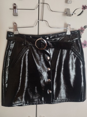 Bershka mini skirt, black, size L