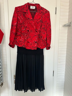 American full dress black klos with red floral jacket, like new