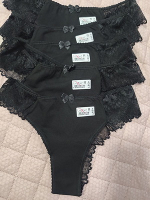Brazil cotton underwear set new, black, pack of five