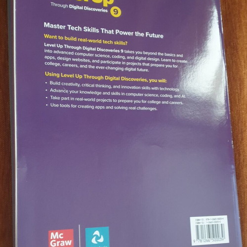 Level Up Through Digital Discoveries 9 book used, web design & cybersecurity