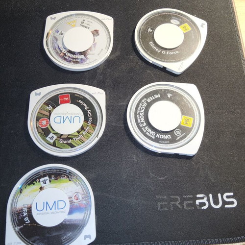 PSP games pack of 5 used, action adventure sports