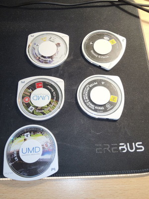 PSP games pack of 5 used, action adventure sports