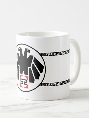 4th of August Party emblem mug 11oz, political souvenir