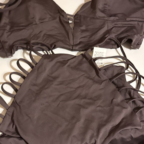 SugarFree brown swimsuit like new with cutouts, size S