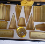 Geometrical solids set used in case