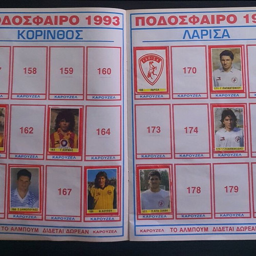 Karouzel Football 1993 Album used with 333 stickers