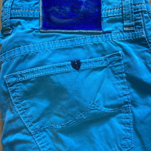 Jacob Cohen Style J688.C Bard Jeans Size 31 Light Blue Dark Blue Patch Like New