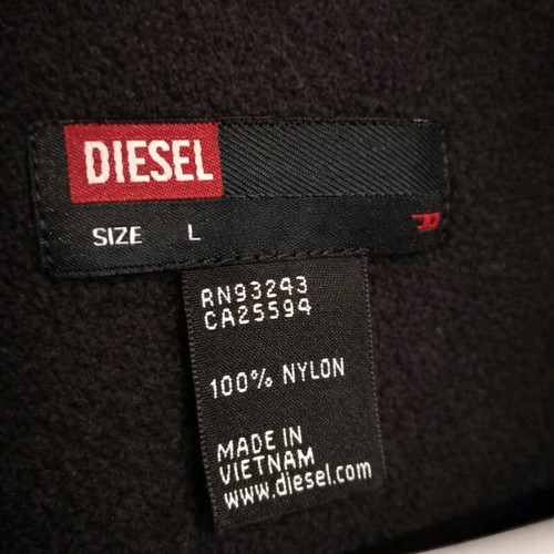 Diesel bomber jacket size L like new, black with olive stripe