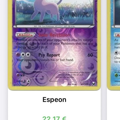 Pokemon cards used, set of 2 rare collectible