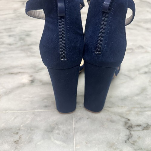 High heel navy blue sandals