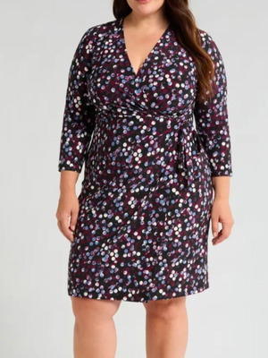 Anne Klein midi dress like new, black multicolor