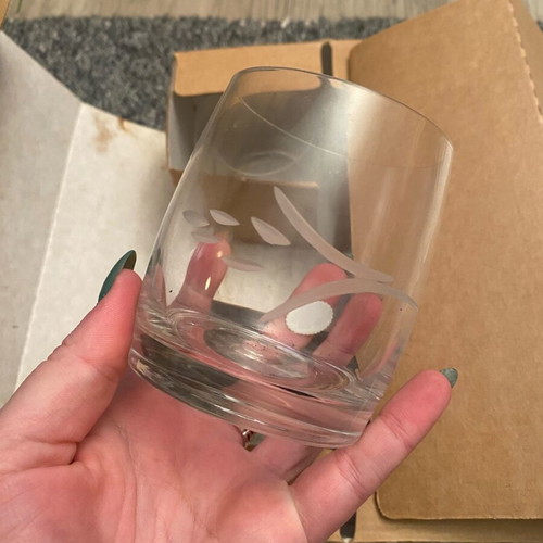 Vintage LR Crystal Lednicke Rovne Slovakia glasses set of 6, like new