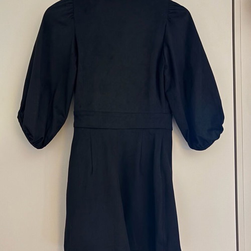Zara one-piece faux suede jumpsuit new, black, size XS