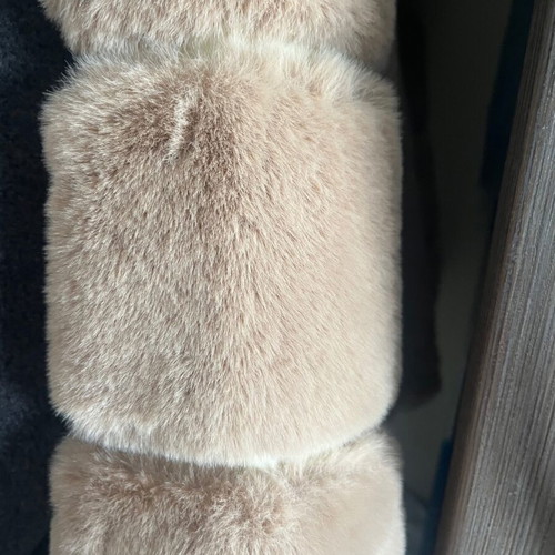 Fur coat, beige, size S / 36 / 8