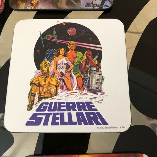 Star Wars set of 13 square coasters like new with original trilogy posters