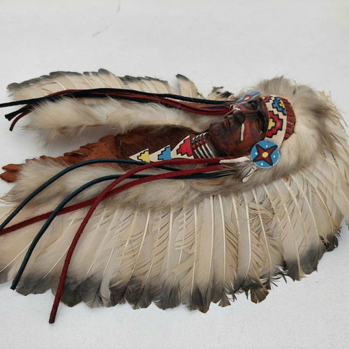 Native American Indian decorative used with real feathers