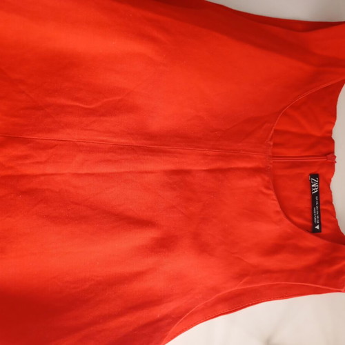 Zara women's dress linen cotton red, sizes L XL