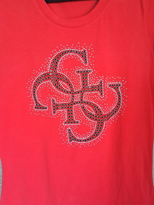 Guess fitted red top, size small