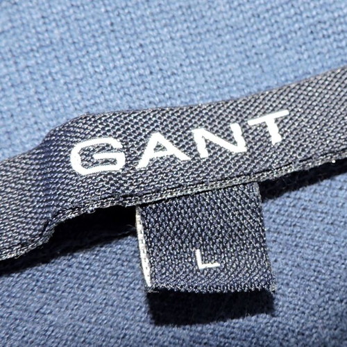 Gant men's blue and white striped short sleeve polo t-shirt size L like new