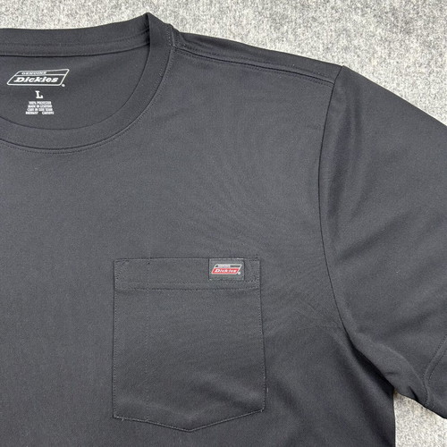 Dickies black men's T-shirt Large polyester with pocket