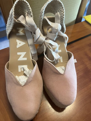 Manebi espadrilles pink size 36 new