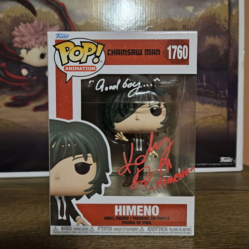 Funko POP Chainsaw Man Himeno signed by Katelyn Barr new