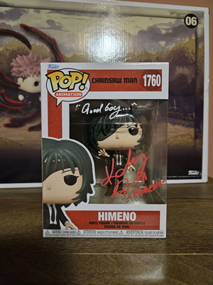 Funko POP Chainsaw Man Himeno signed by Katelyn Barr new