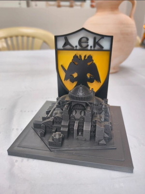 Hagia Sophia 3D printed model with AEK emblem handmade