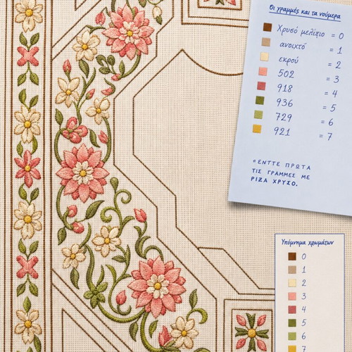 Stamped embroidery square 90×90, new