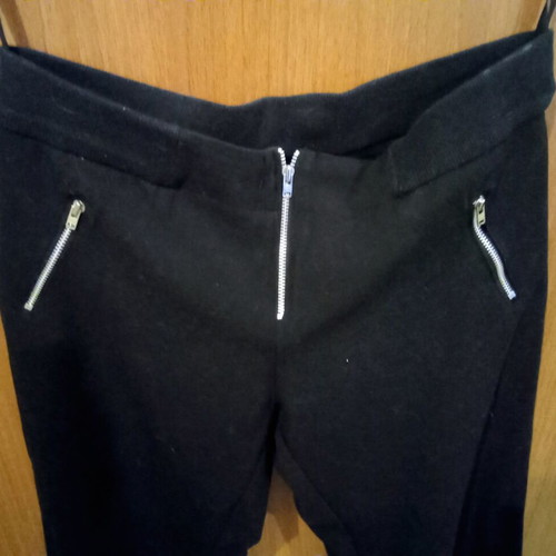 Women's pants L black like new, elastic with zipper