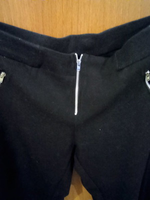 Women's pants L black like new, elastic with zipper