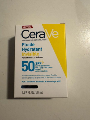 CeraVe Invisible Hydrating Sunscreen Αντηλιακό Προσώπου για Κανονική έως Ξηρή Επιδερμίδα SPF50 καινούργιο